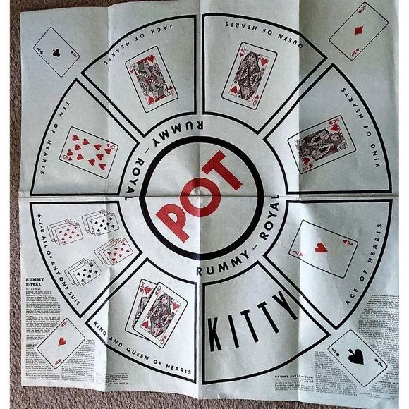 Royal Rummy Mat Whitman | Games | Vintage Rummy Royal Game By Whitman 962 Table Sized ...